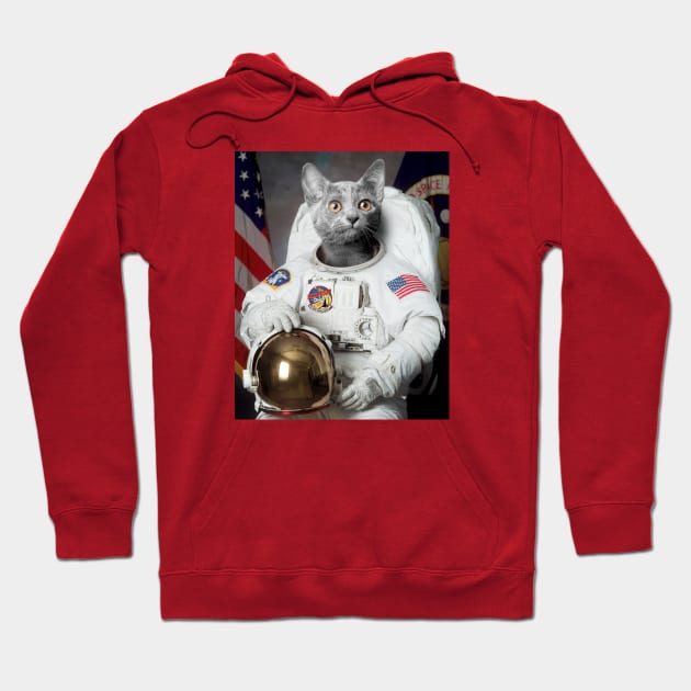 Cmdr. Charlie Leroy, Cat Astronaut Hoodie by happyartresult